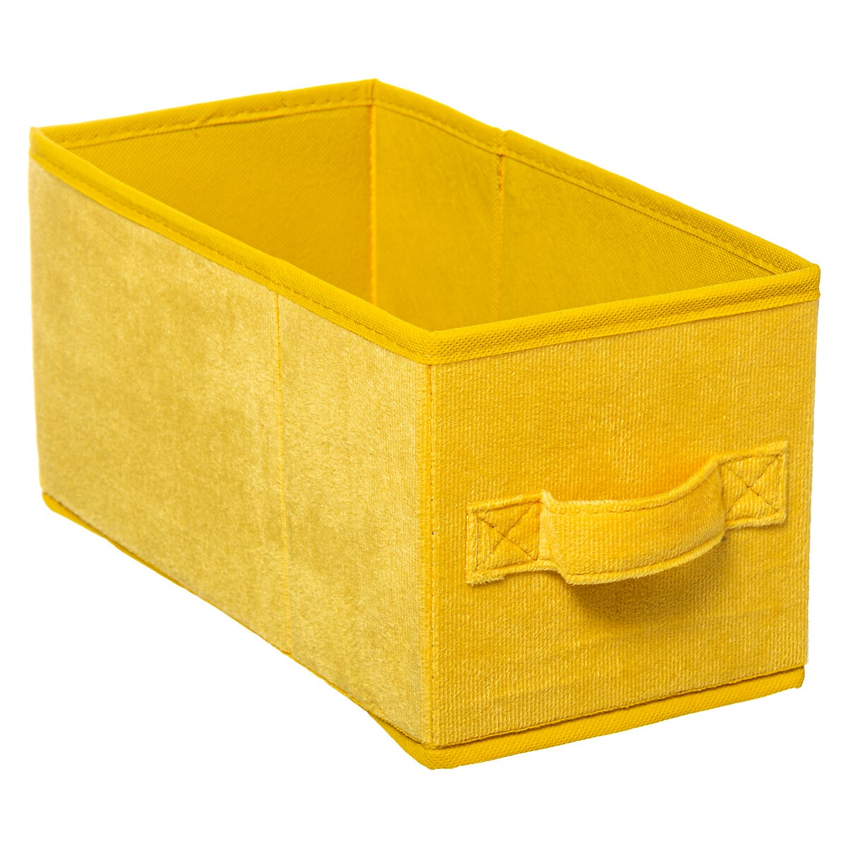 Caixa de arruma&ccedil;&atilde;o amarelo veludo