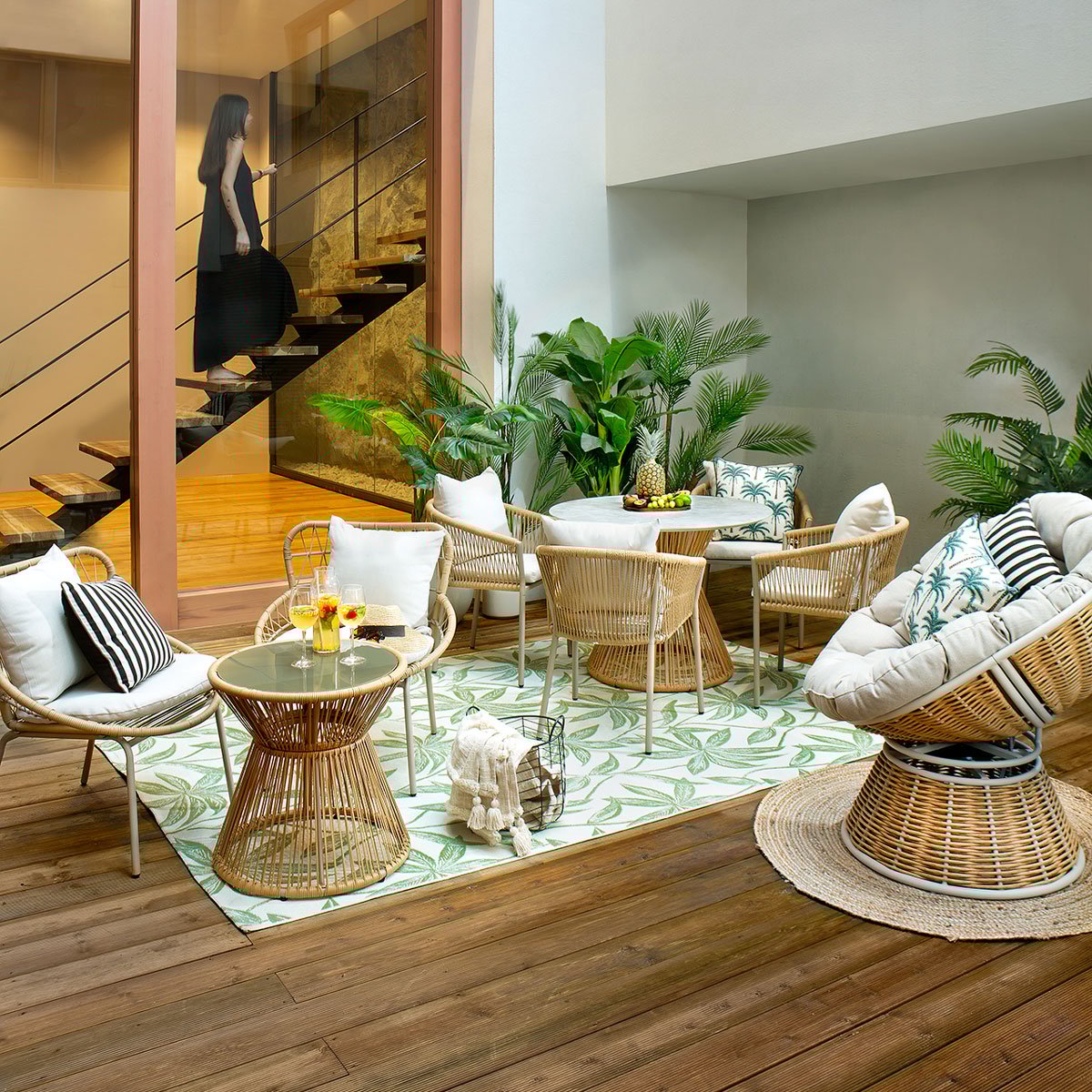 Conjunto de refei&ccedil;&atilde;o de 4 lugares