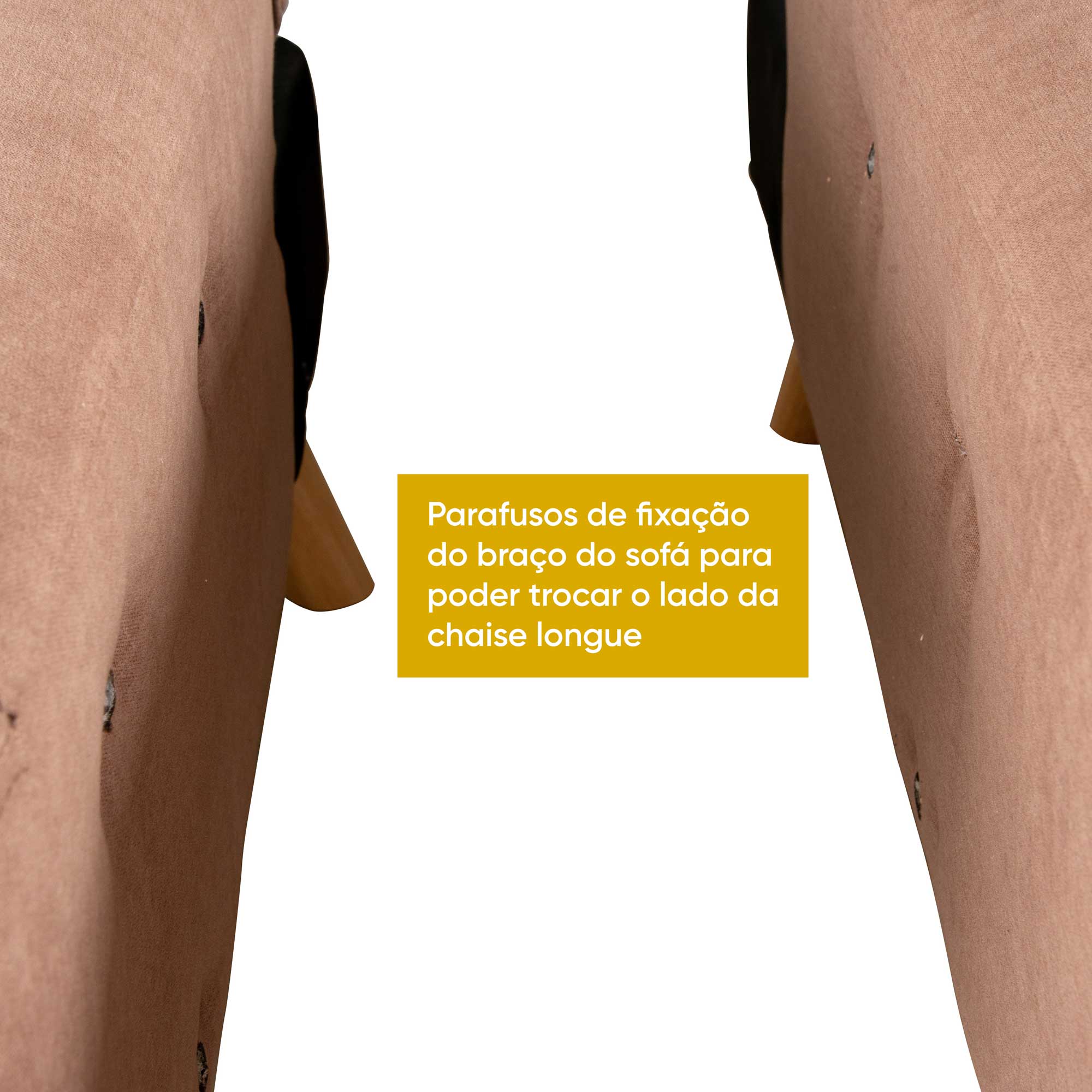 Sof&aacute; Cama Castanho de Tecido