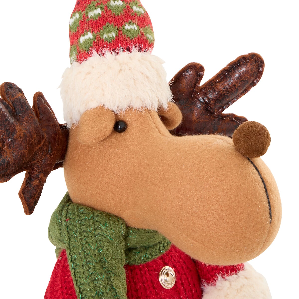Figura Rena com placa ho ho ho 64cm