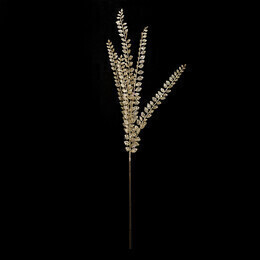 Haste com folhas douradas 100cm,  Haste com folhas douradas 100cm