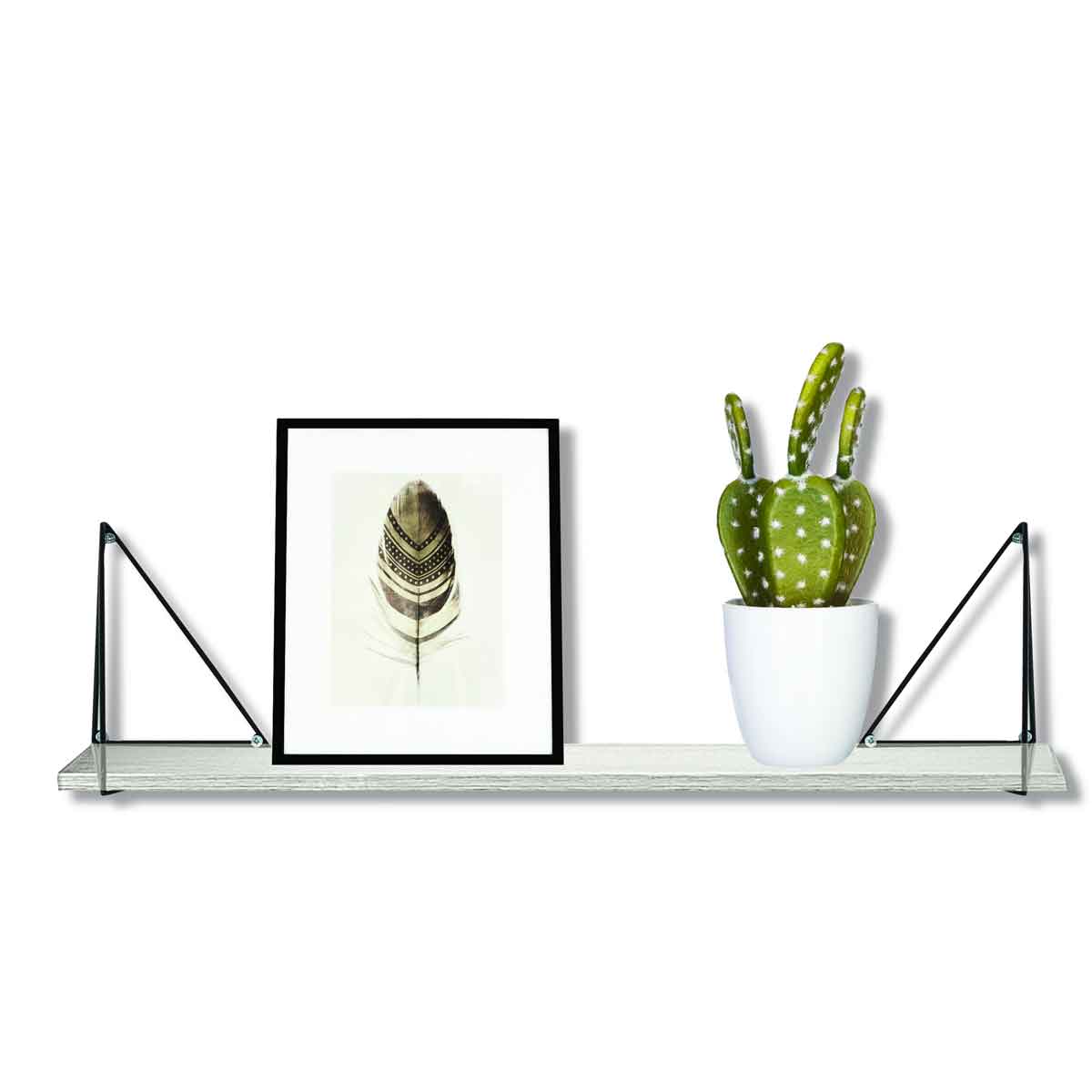 Conjunto de 2 suportes para prateleira