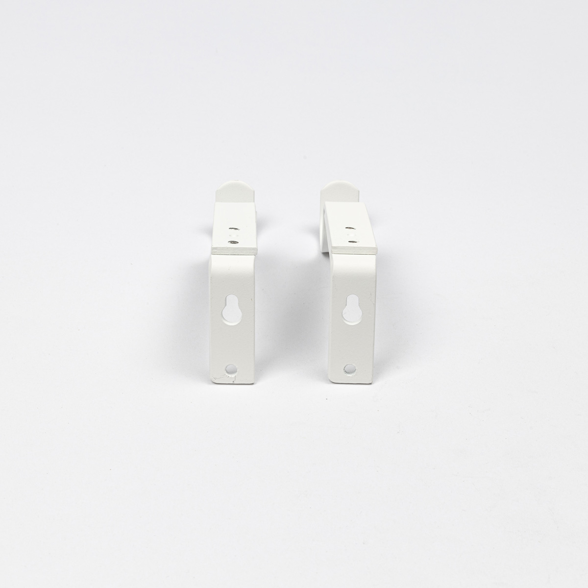 Conjunto de 2 suportes branco mate para calha extensível