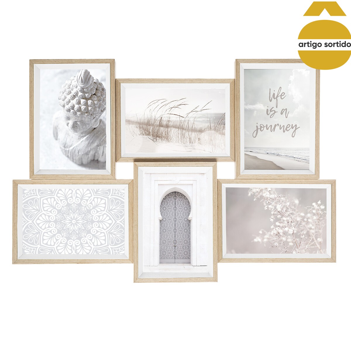 Multimoldura MOLY para 6 fotografias