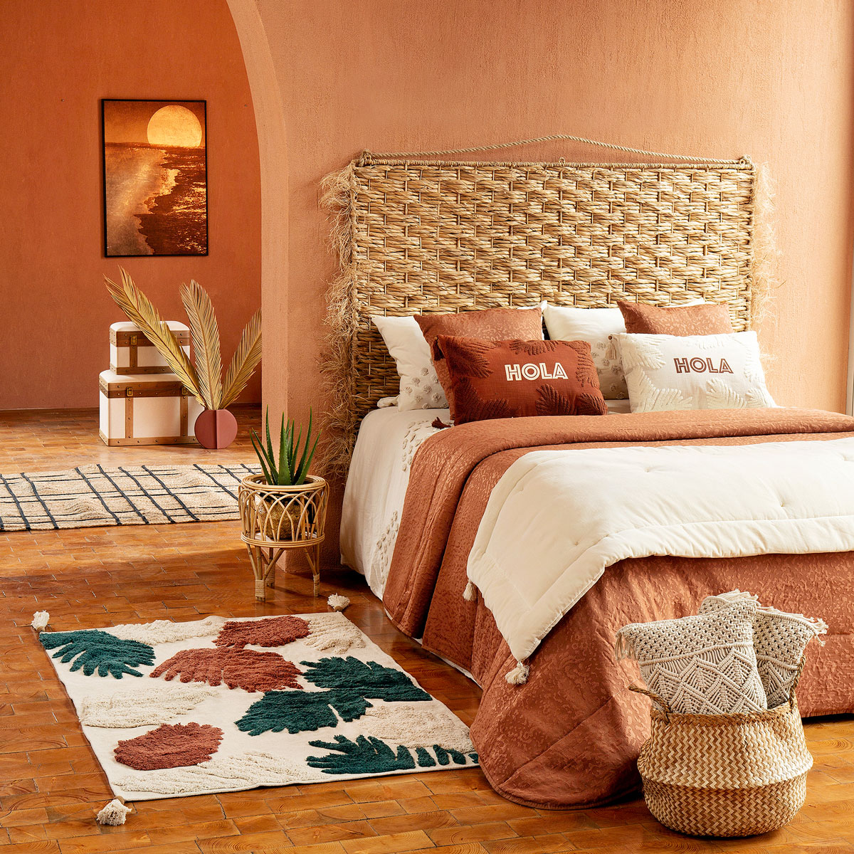 Cabeceira JACINTE em juta com suspensão