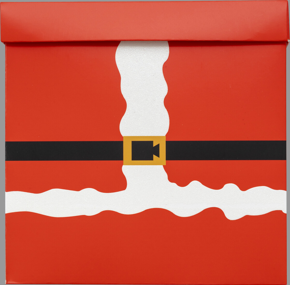 Caixa de oferta cinto de pai natal 20x20cm