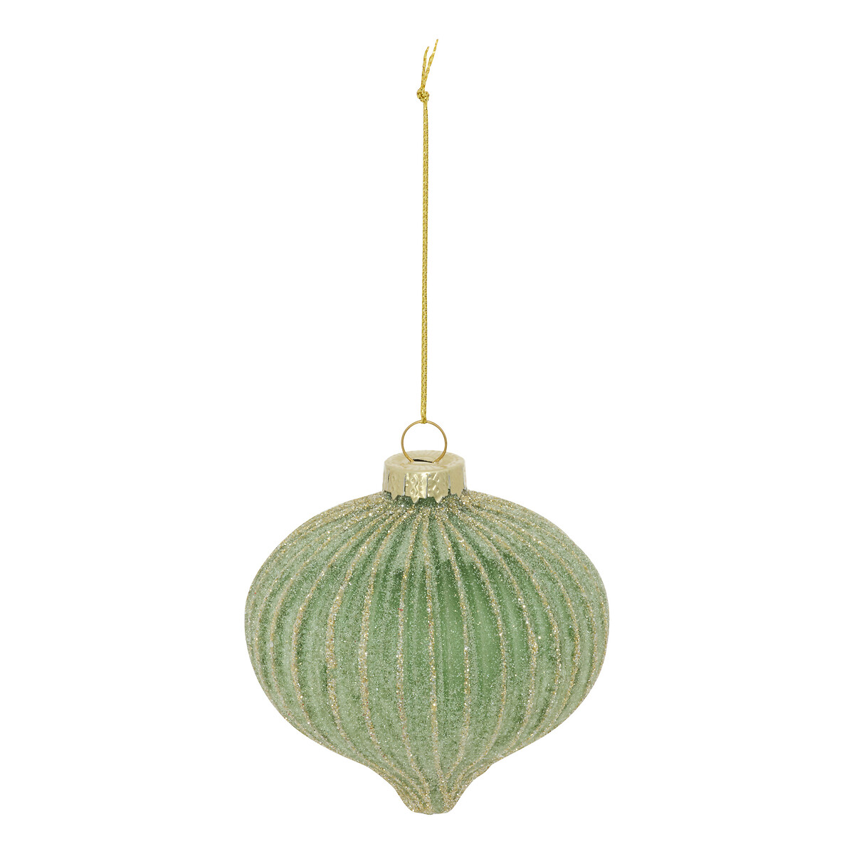 Bola de natal gota verde 8cm