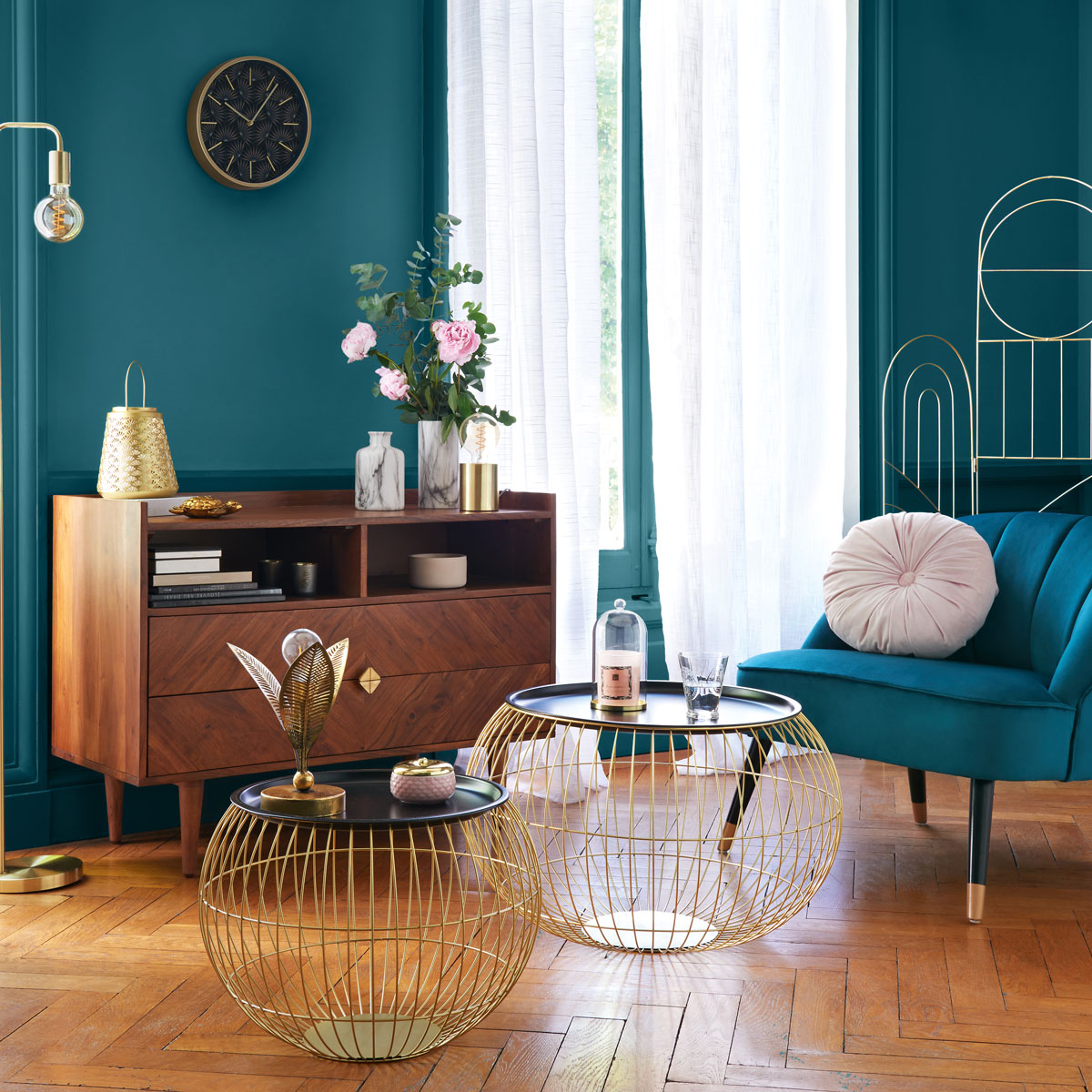 Mesa de apoio ALAYA dourada 49cm