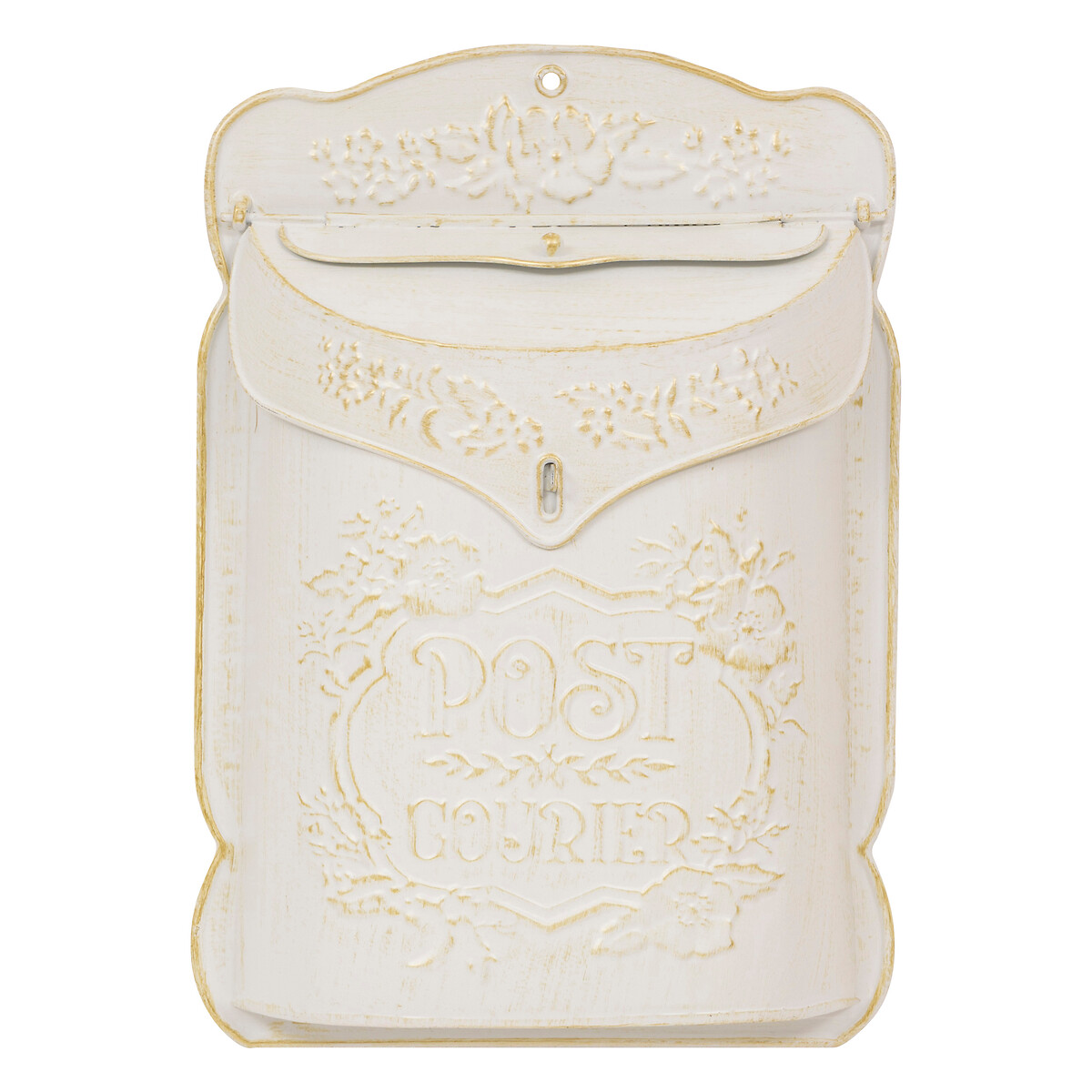 Caixa de correio TINO em ferro branco 28x9x40cm