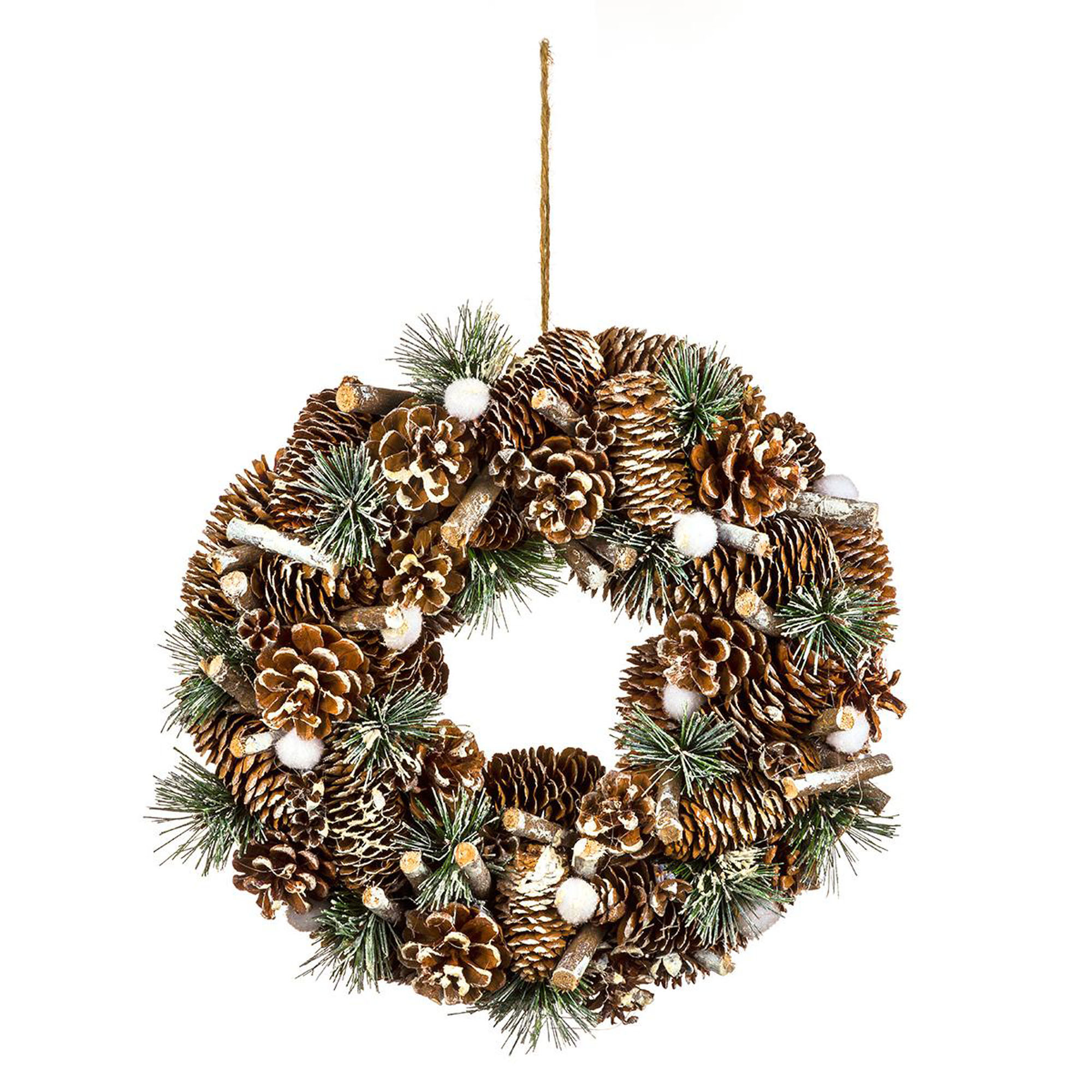 Coroa natal&iacute;cia decorada 34cm
