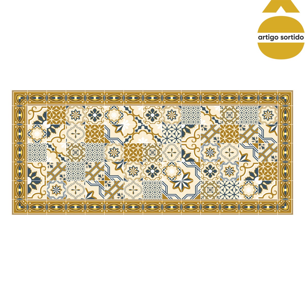 Tapete em vinil mosaico 50x112cm,  Tapete em vinil mosaico 50x112cm
