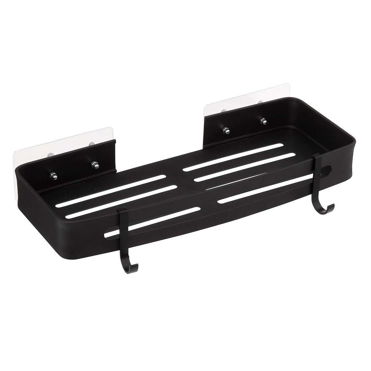 Suporte wc com adesivo preto alum&iacute;nio