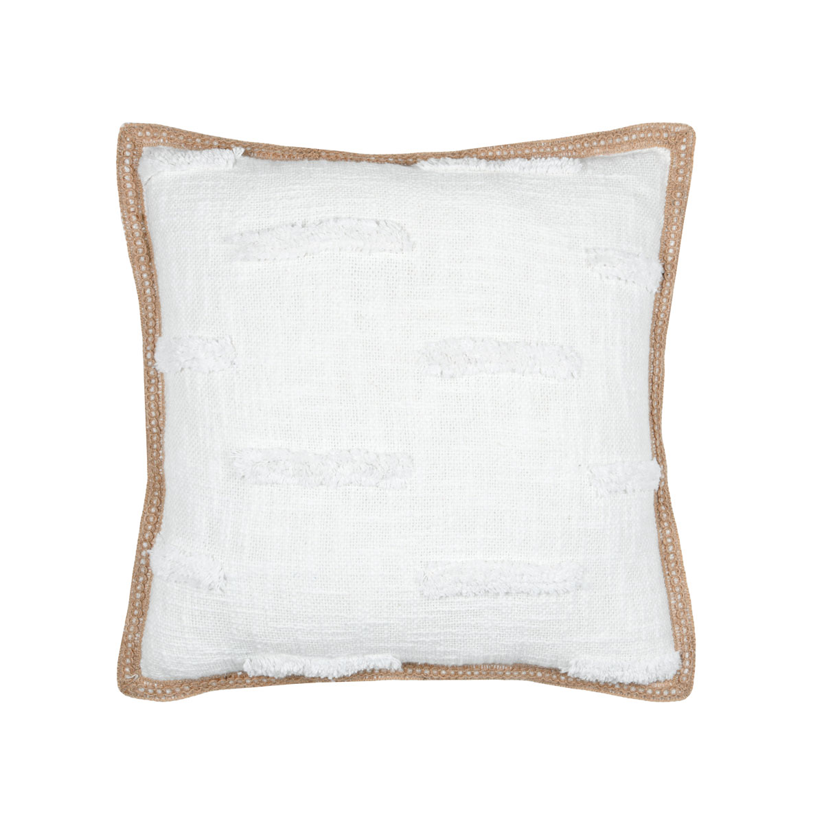 Almofada JOSEPHA cru em algod&atilde;o 40x40cm