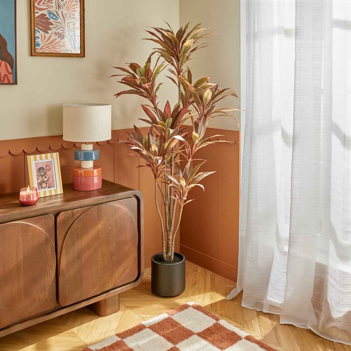 Vaso com planta artificial 175cm