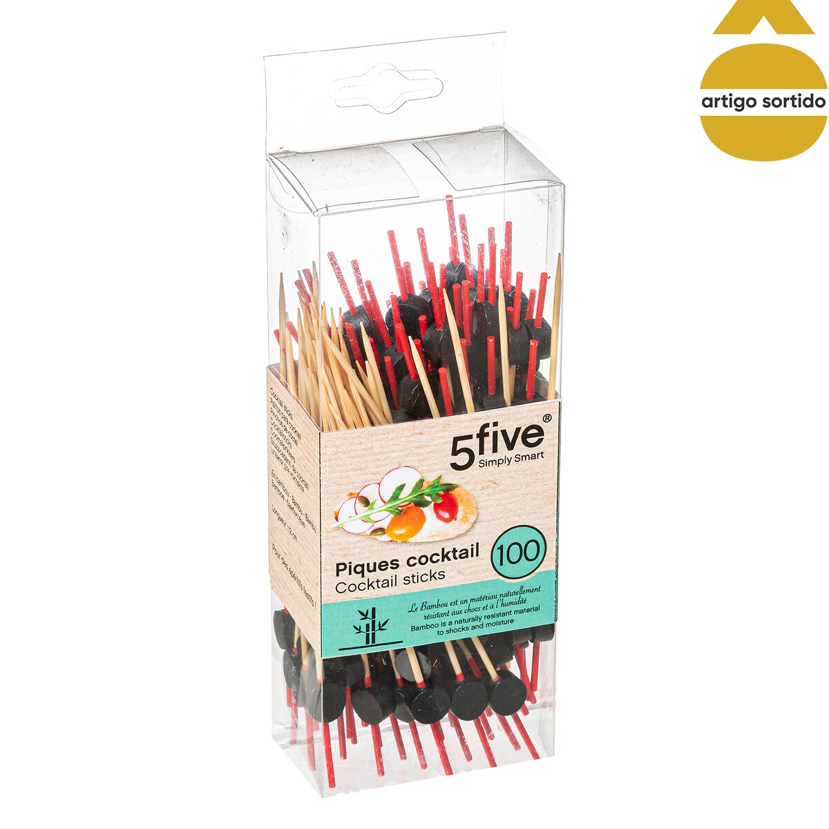 Conjunto de 100 palitos para cocktail