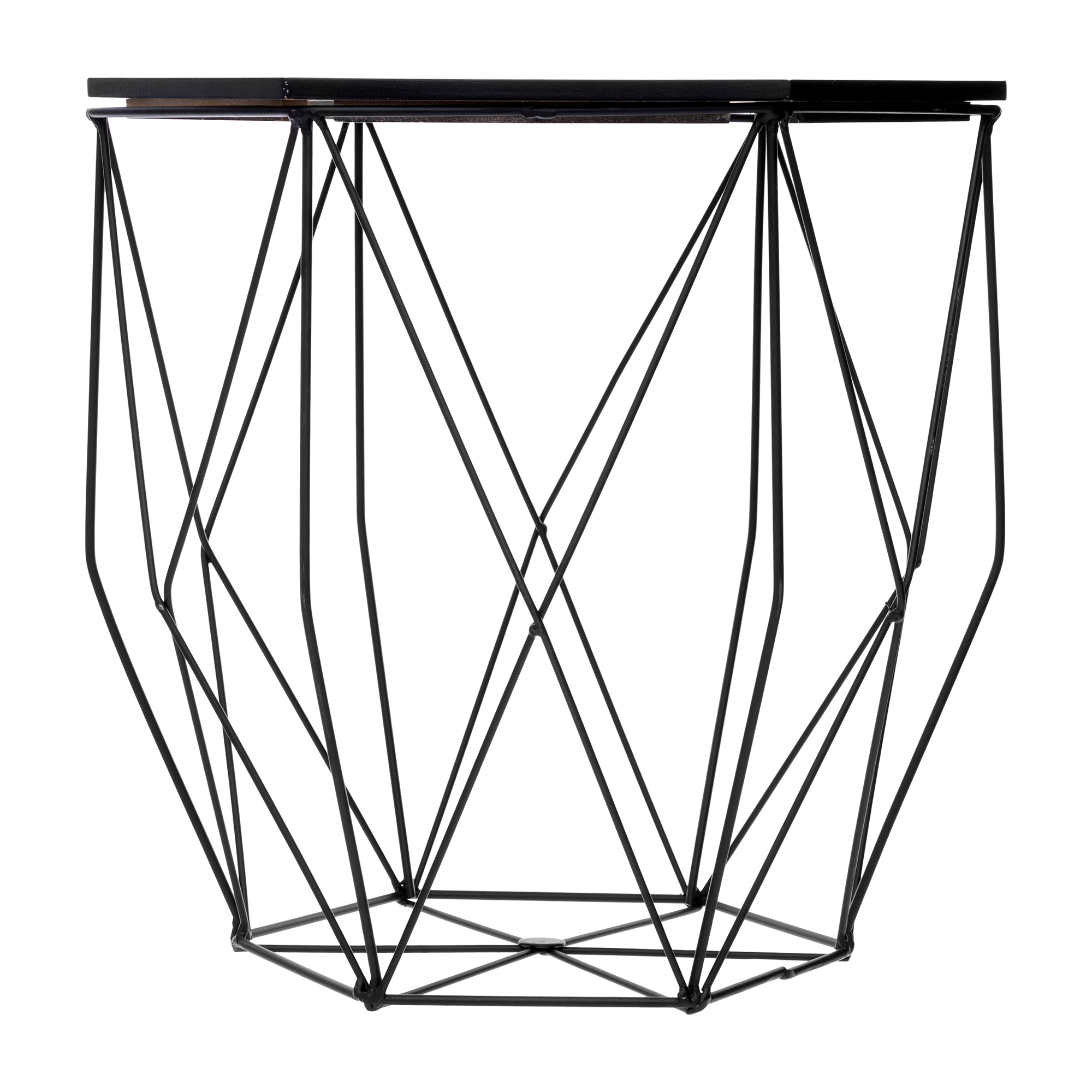 Mesa De Apoio Preta Em Metal 45.5X39.5X42Cm  