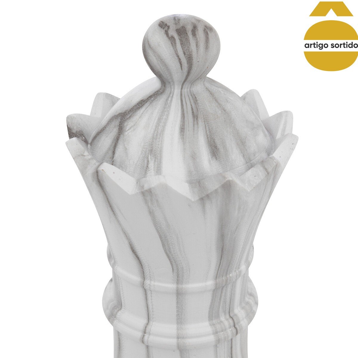 Peça de xadrez OLEN efeito mármore 26,5cm