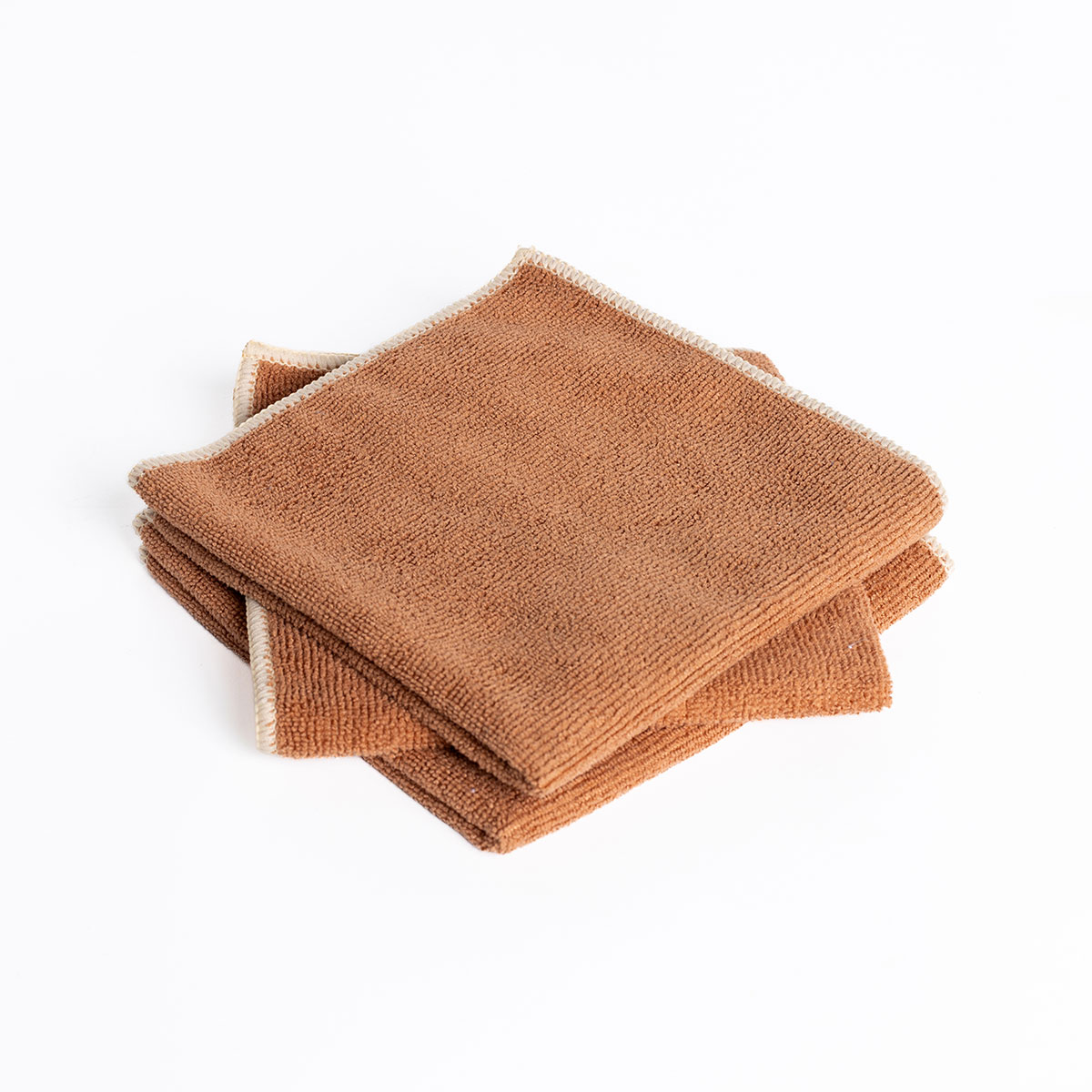 Conjunto de 3 panos microfibra terracota 34x34cm