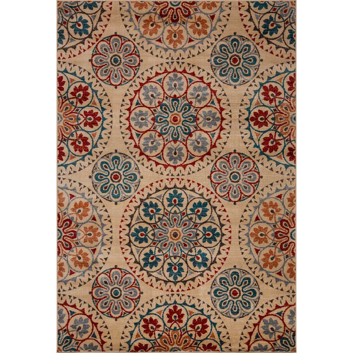 Tapete LENE vermelho e azul 133x190cm,  Tapete LENE vermelho e azul 133x190cm