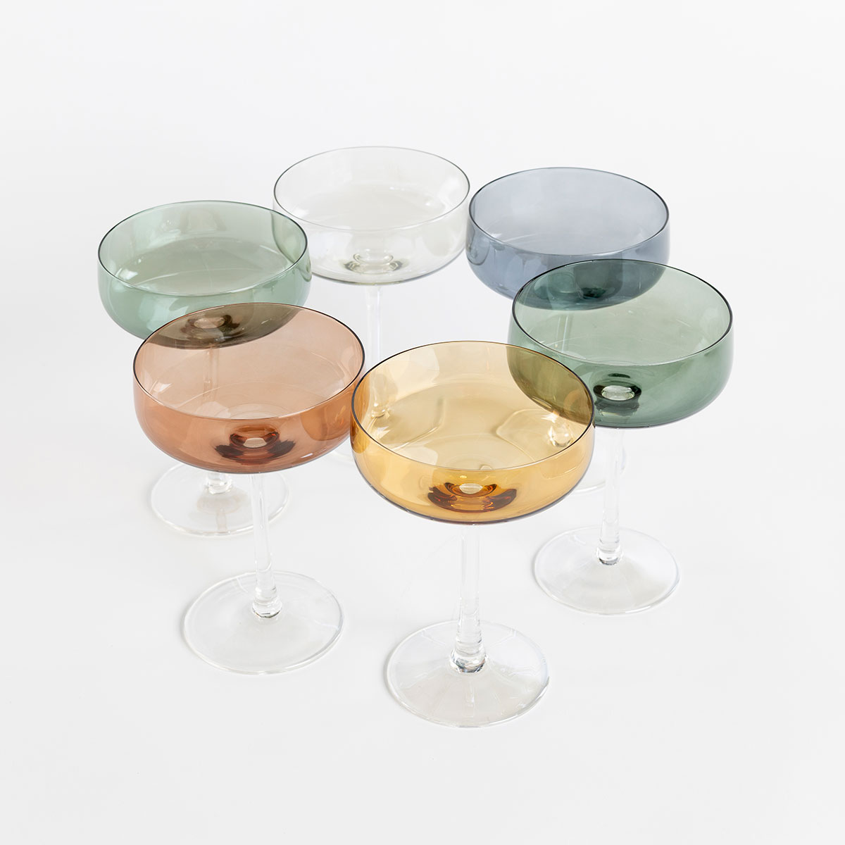 Conjunto de 6 ta&ccedil;as para champanhe LUCIA