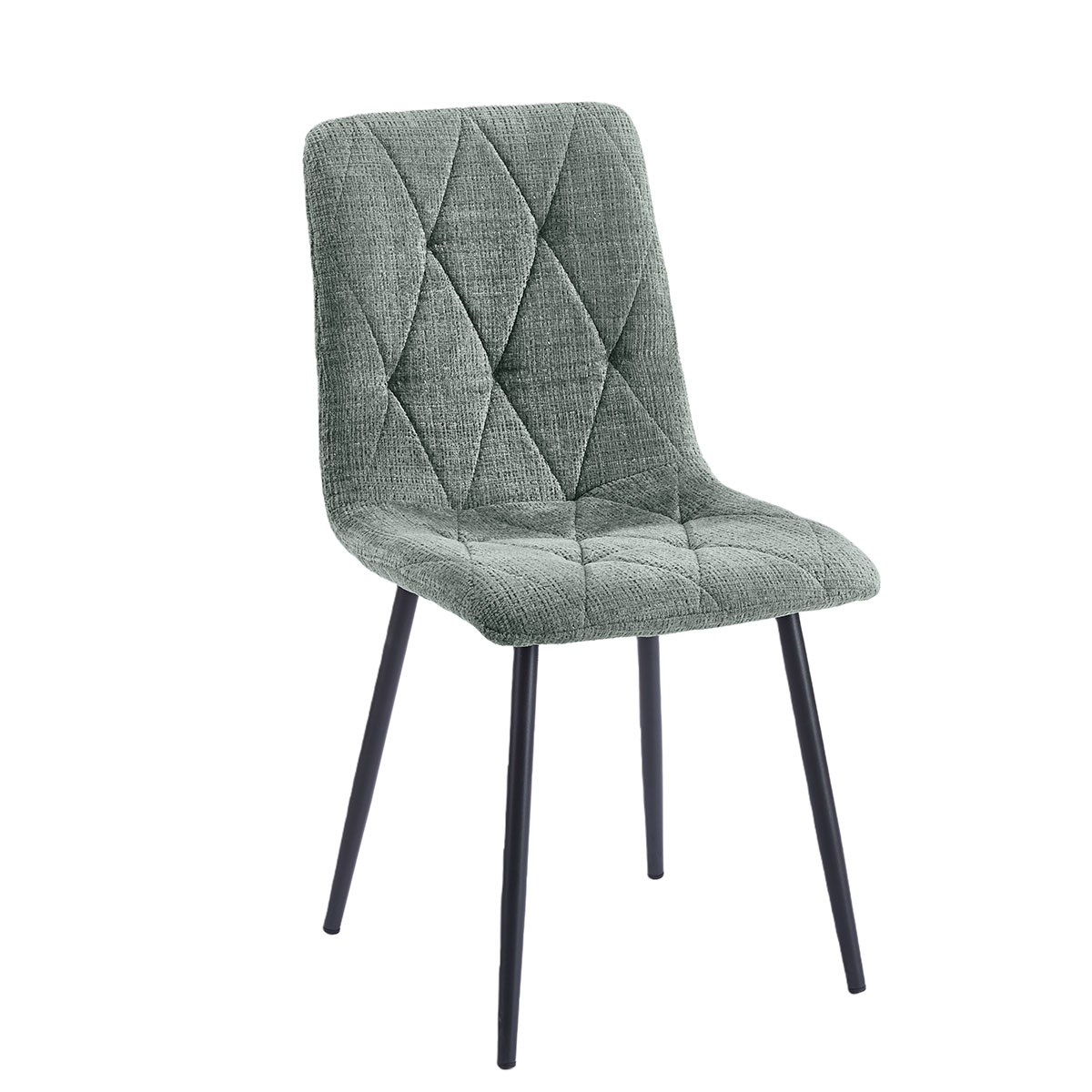 Conjunto de 2 cadeiras GALIZES tecido cinza