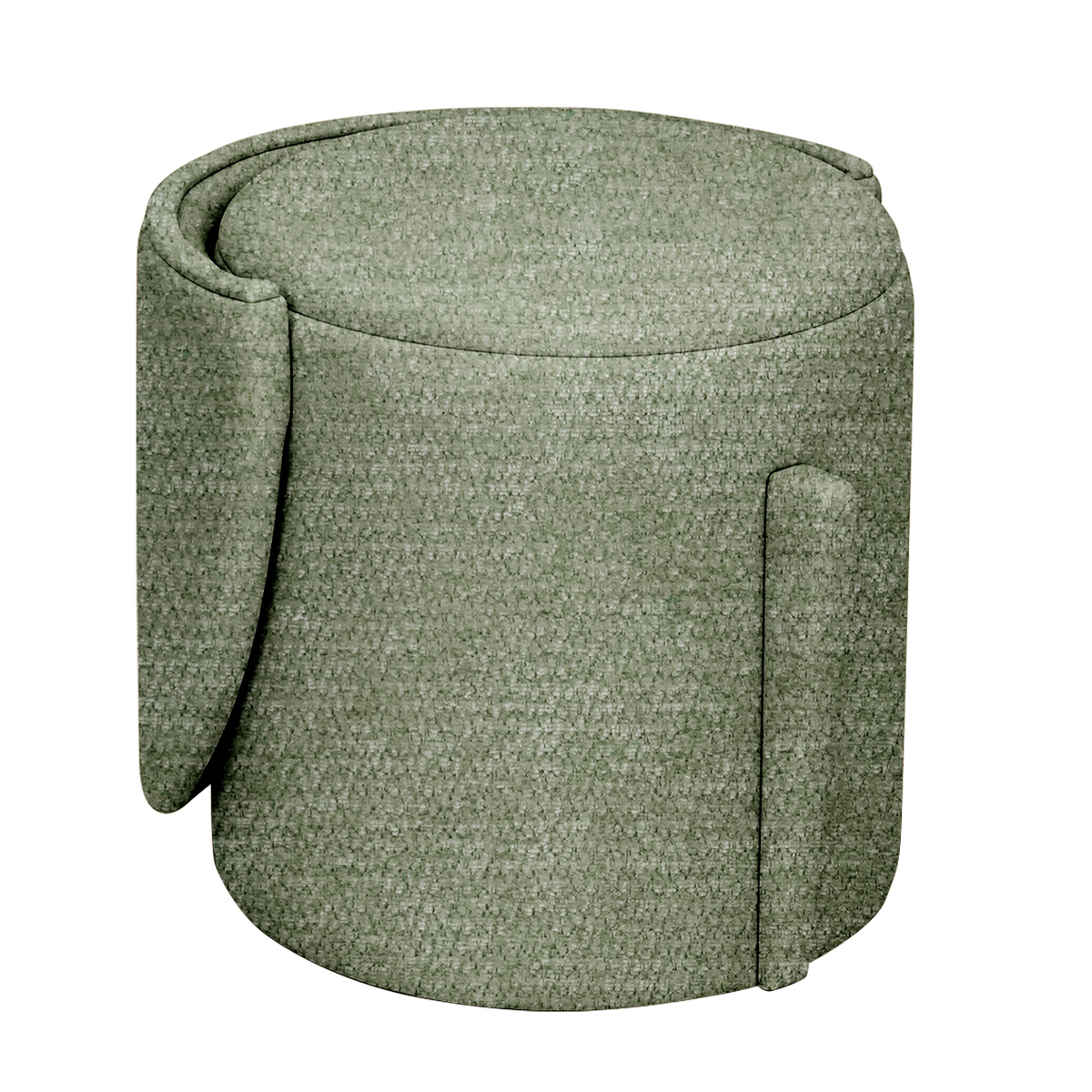 Pufe com arruma&ccedil;&atilde;o verde