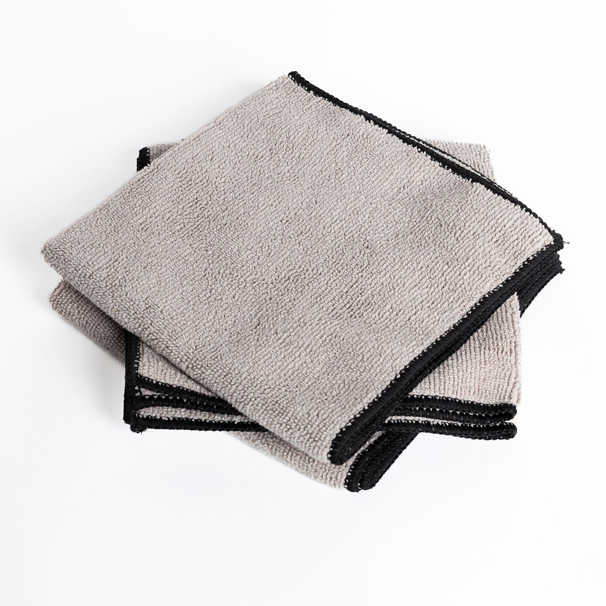 Conjunto de 3 panos microfibra bege 34x34cm