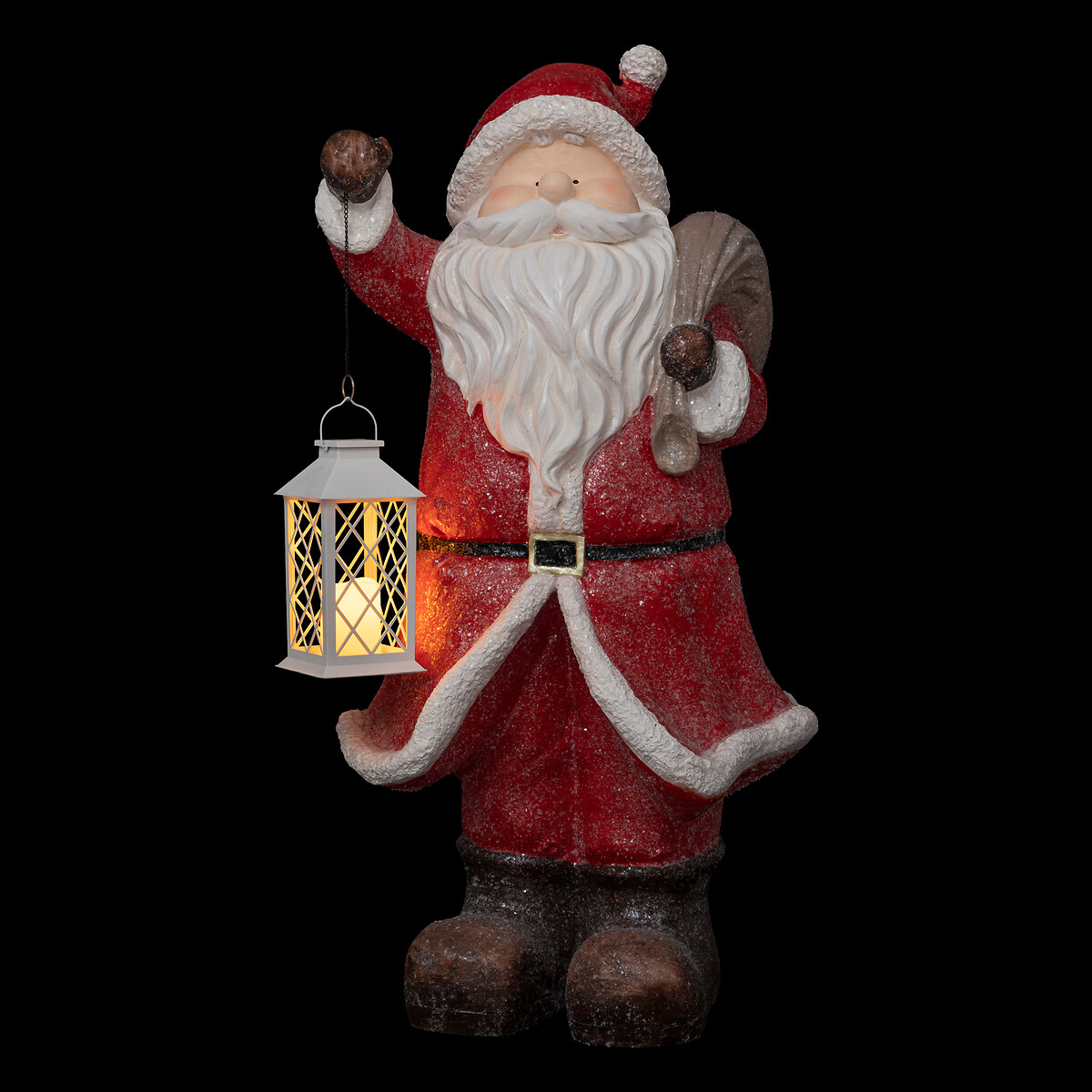 Figura pai natal com lanterna 119cm