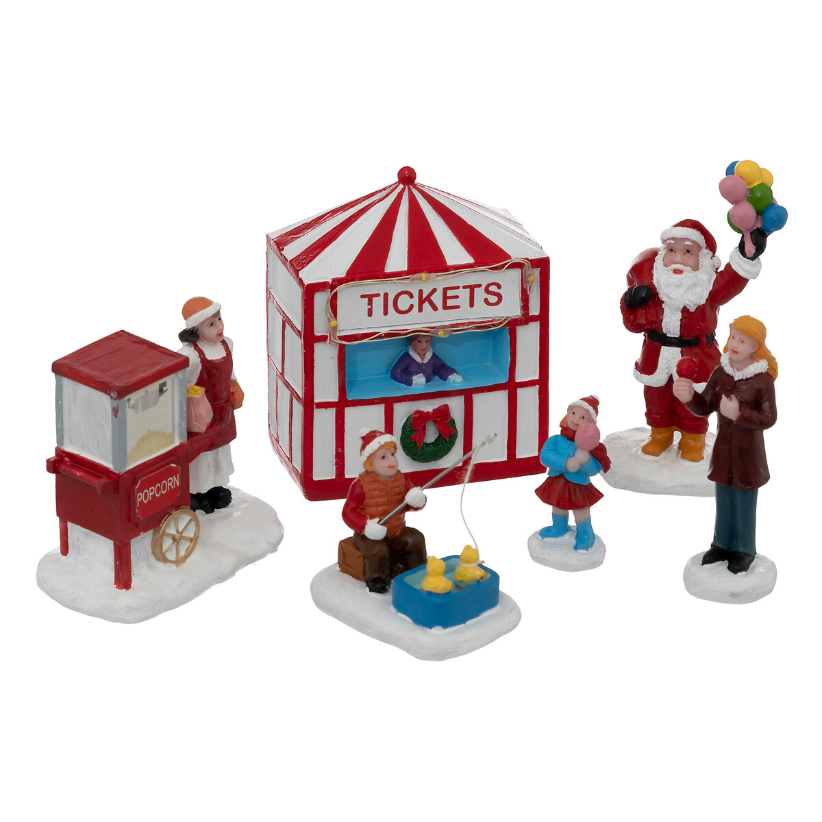 Conjunto de 6 figuras decorativas para aldeia
