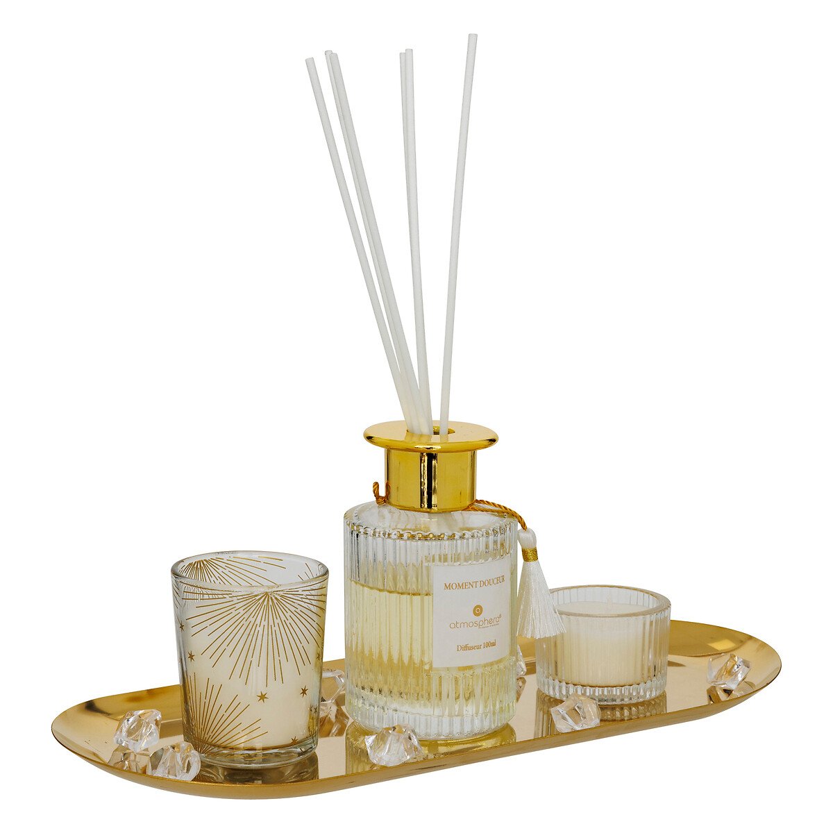 Coffret bandeja com velas e ambientador GLADYS,  Coffret bandeja com velas e ambientador GLADYS
