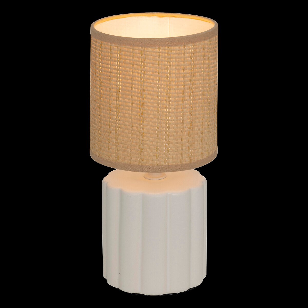 Candeeiro de mesa TYLIA branco em cer&acirc;mica