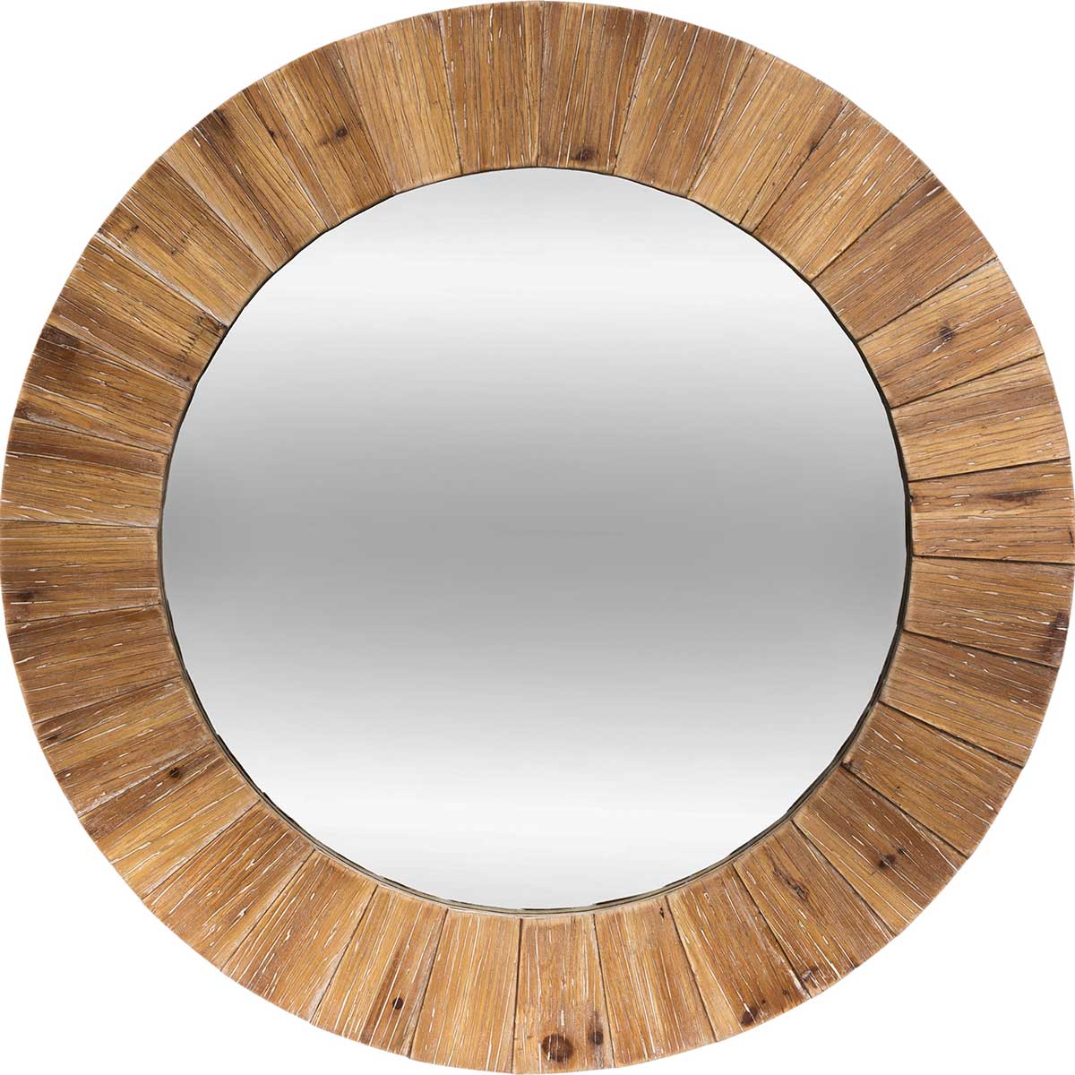 Espelho de parede castanho em madeira 83cm