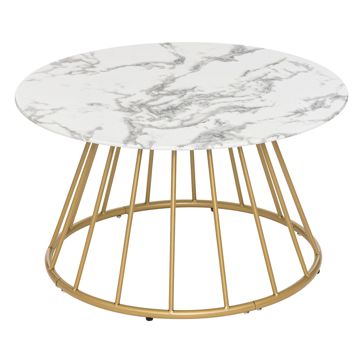 Mesa de apoio RAYO com efeito m&aacute;rmore D70x40cm