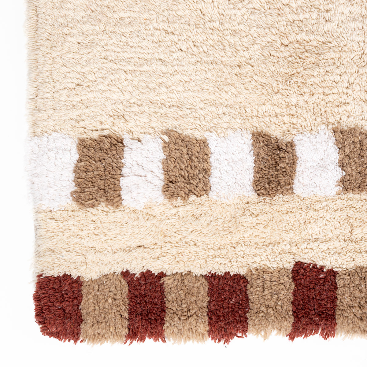 Tapete wc FLORENCE bege de algod&atilde;o 50x80cm