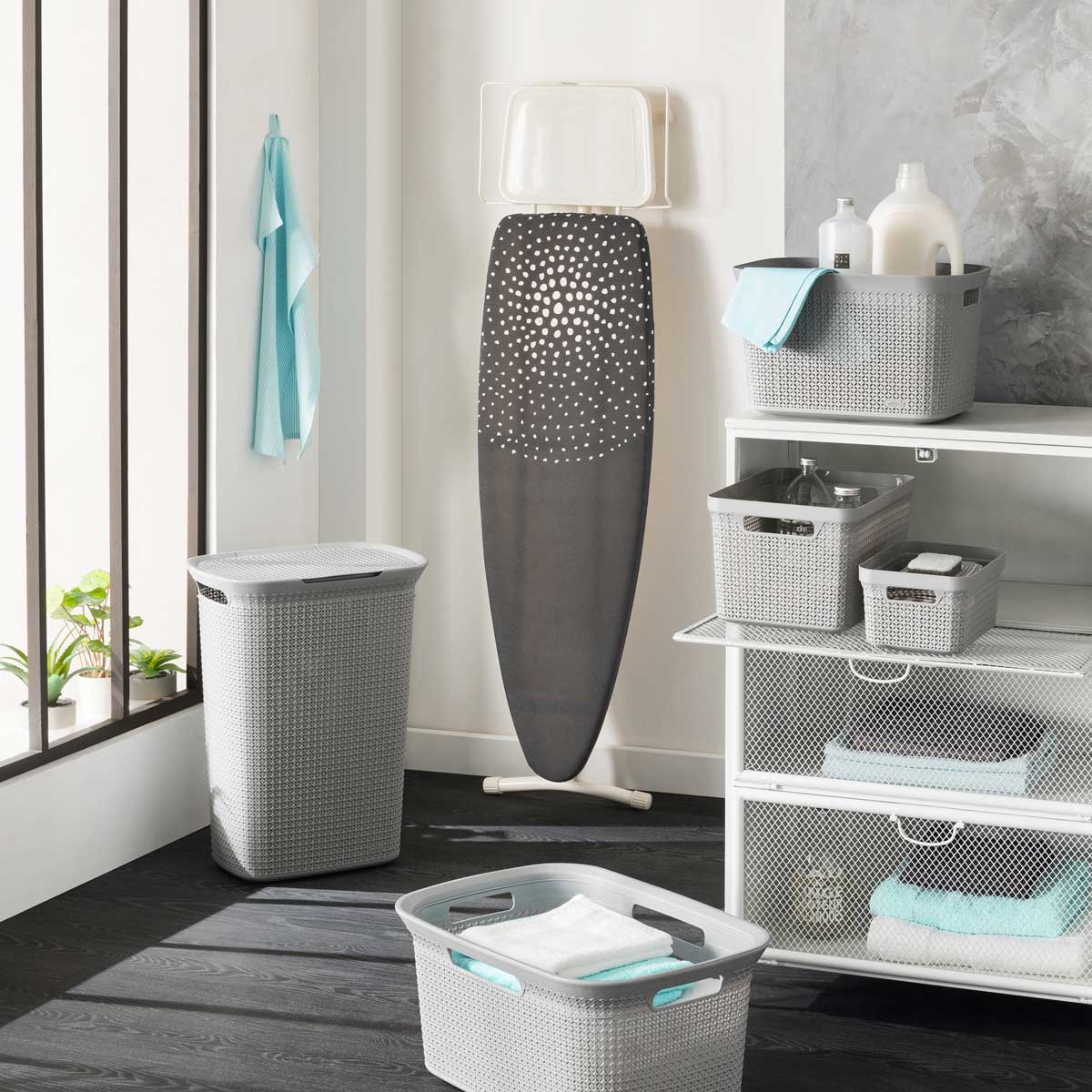 Cesto de roupa wc SCANDI MODE cinza 57l