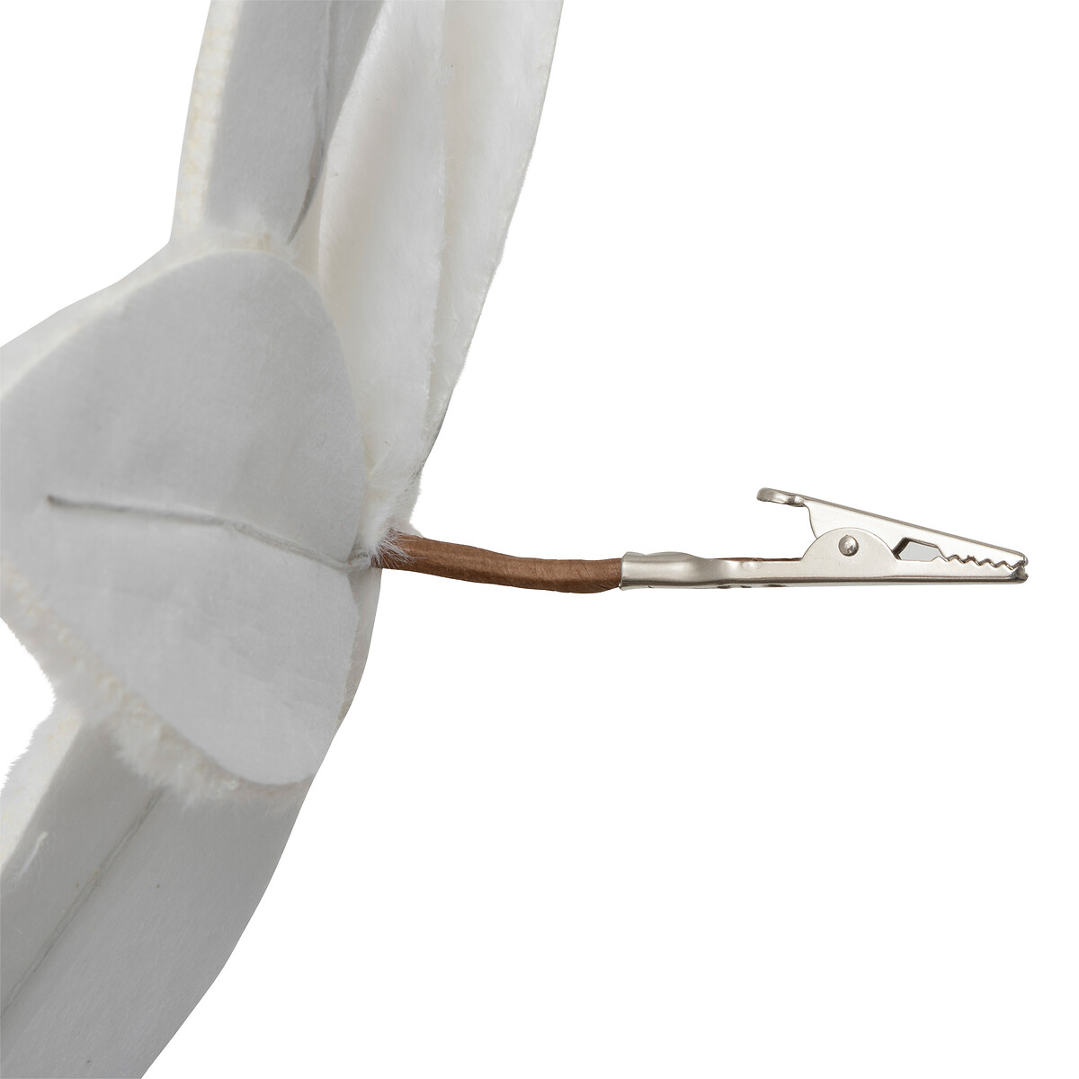 Flor poinsettia com mola branca com efeito neve 25x15cm,  Flor poinsettia com mola branca com efeito neve 25x15cm