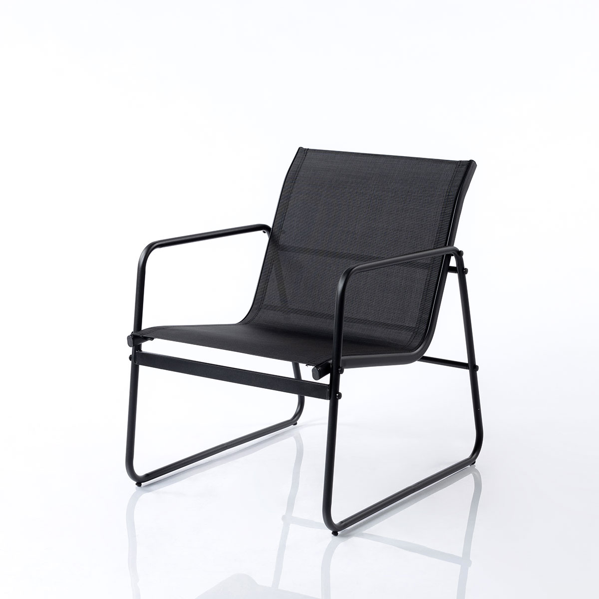 Conjunto de jardim preto para 4 pessoas