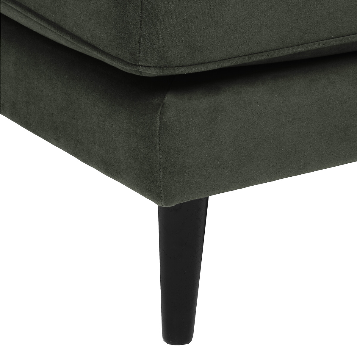 Pufe CANDICE verde escuro em veludo 45x64x91cm