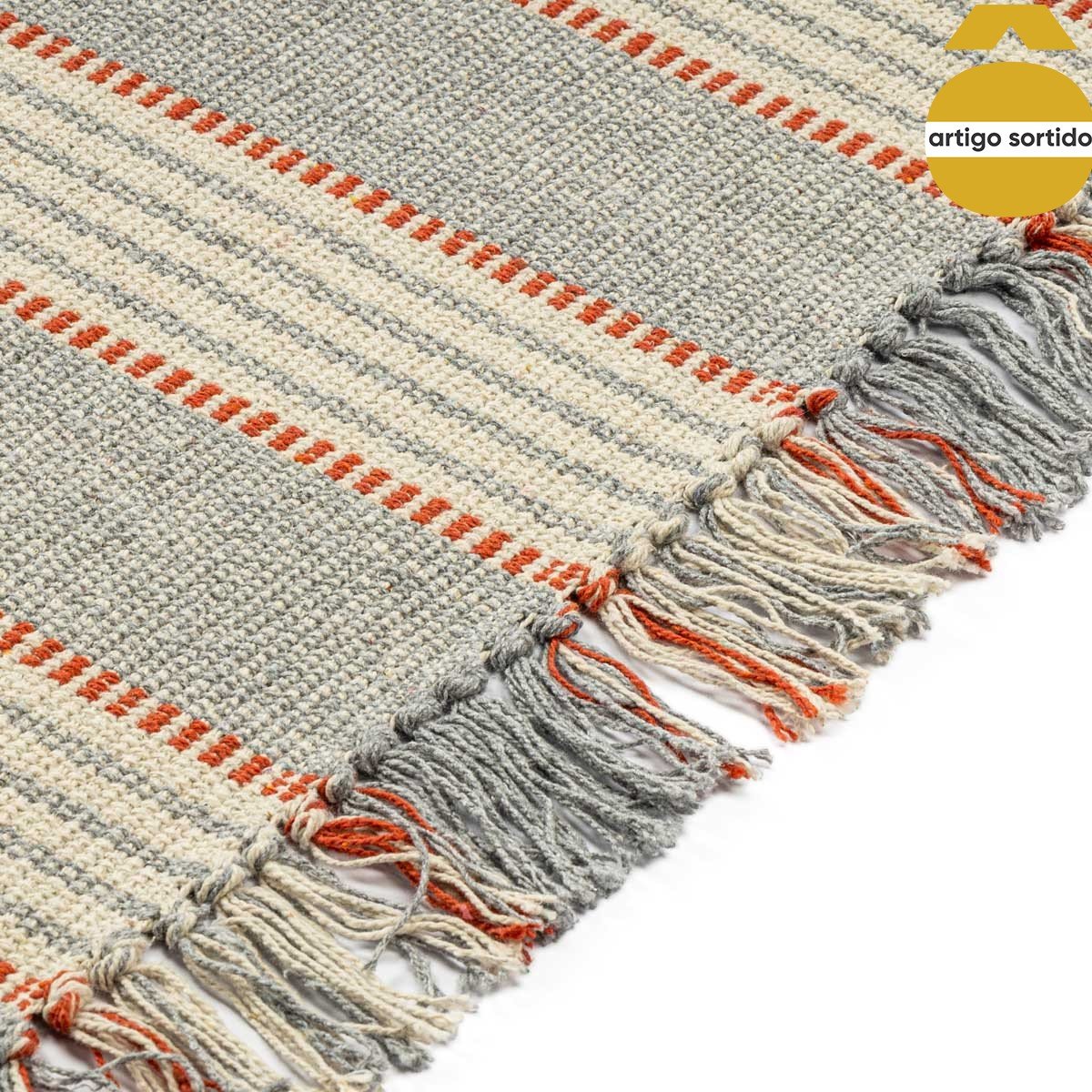 Passadeira FLOW 100% algod&atilde;o reciclado 60x200cm