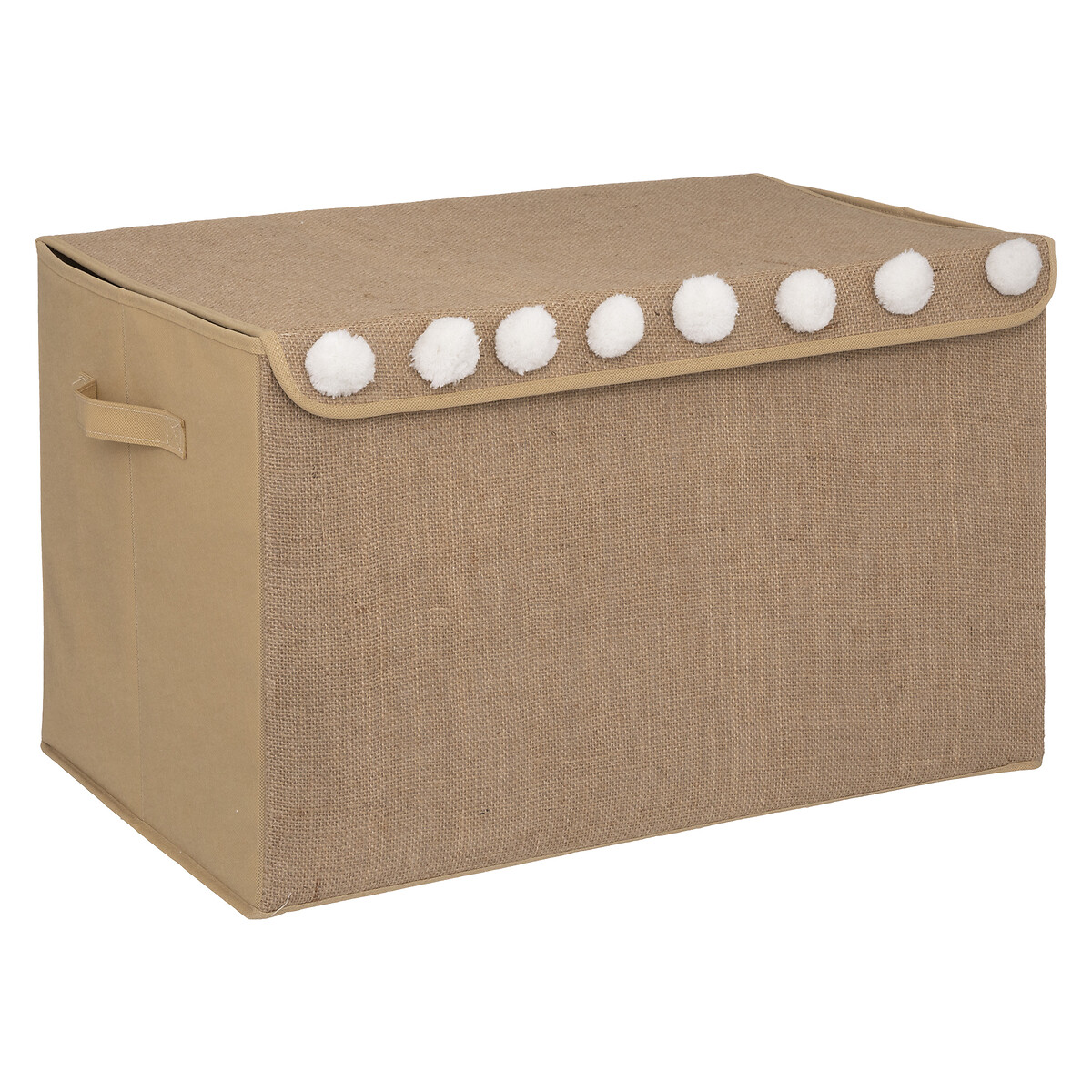 Caixa de arruma&ccedil;&atilde;o OASIS com pompons 57x36x36cm