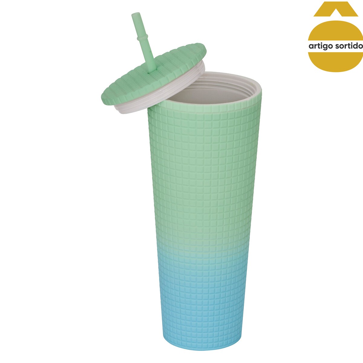 Copo t&eacute;rmico com palhinha 70cl