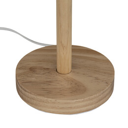 Candeeiro De Mesa Della Bege Em Pinho E Palhinha