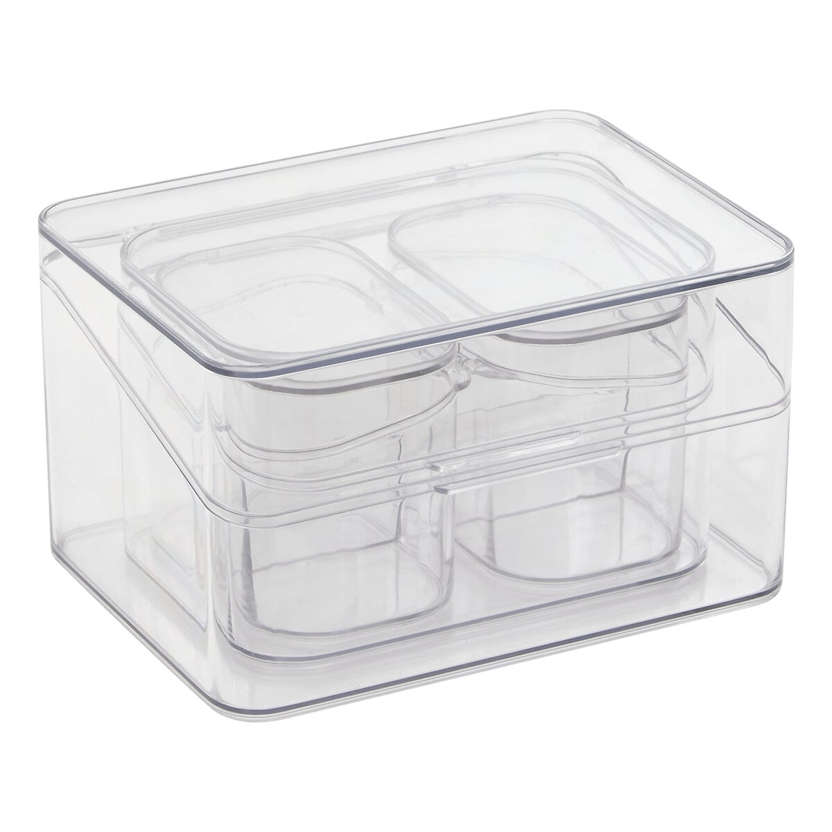 Organizador com 4 compartimentos transparente