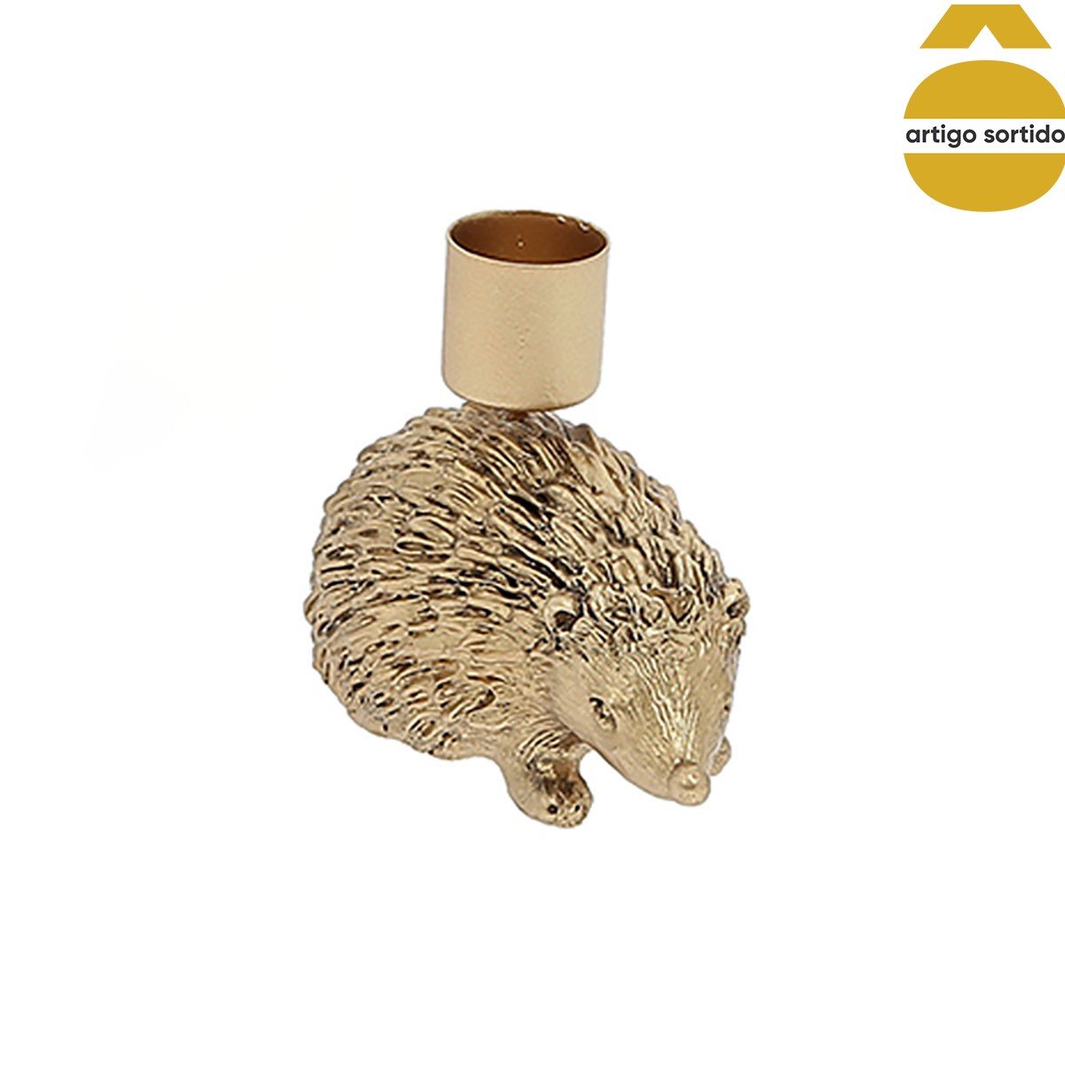 Casti&ccedil;al dourado forma de animal