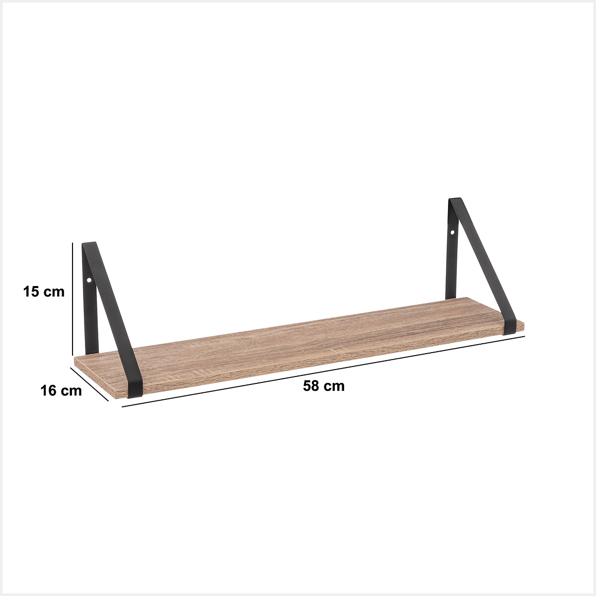 Prateleira ALIAJ para parede com suporte 58cm