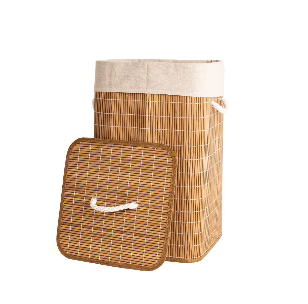 Cesto de roupa wc em bambu