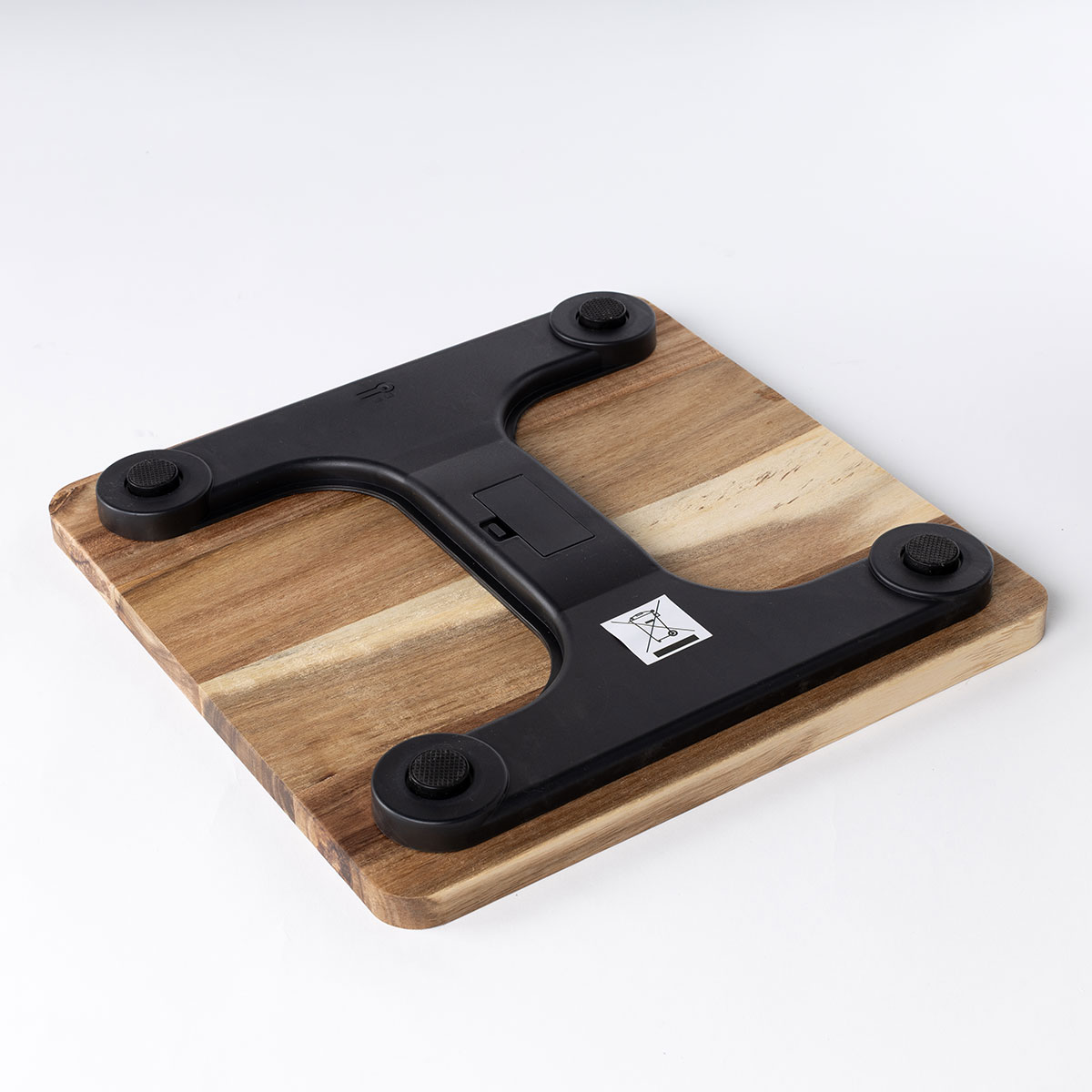 Balança eletrónica em madeira acácia