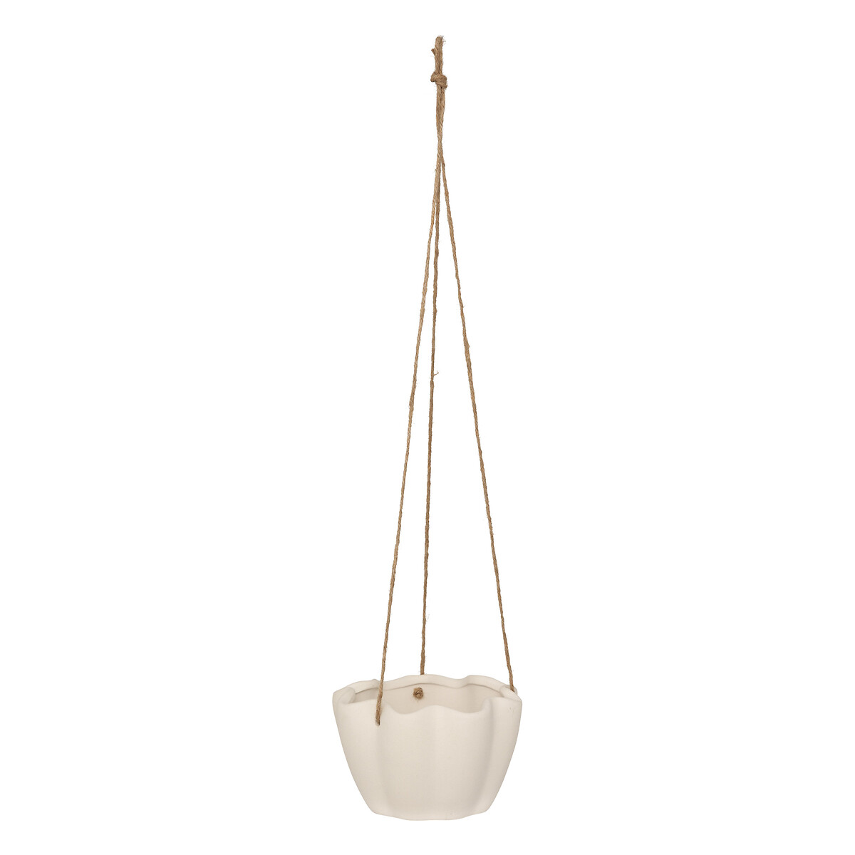 Vaso suspenso WILD ROMANCE branco em cer&acirc;mica