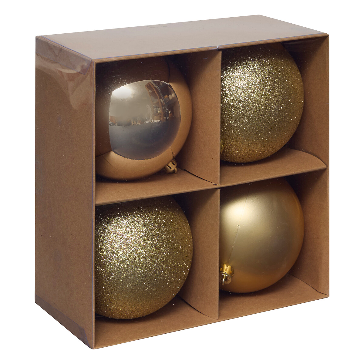 Conjunto de 4 bolas de natal D10cm