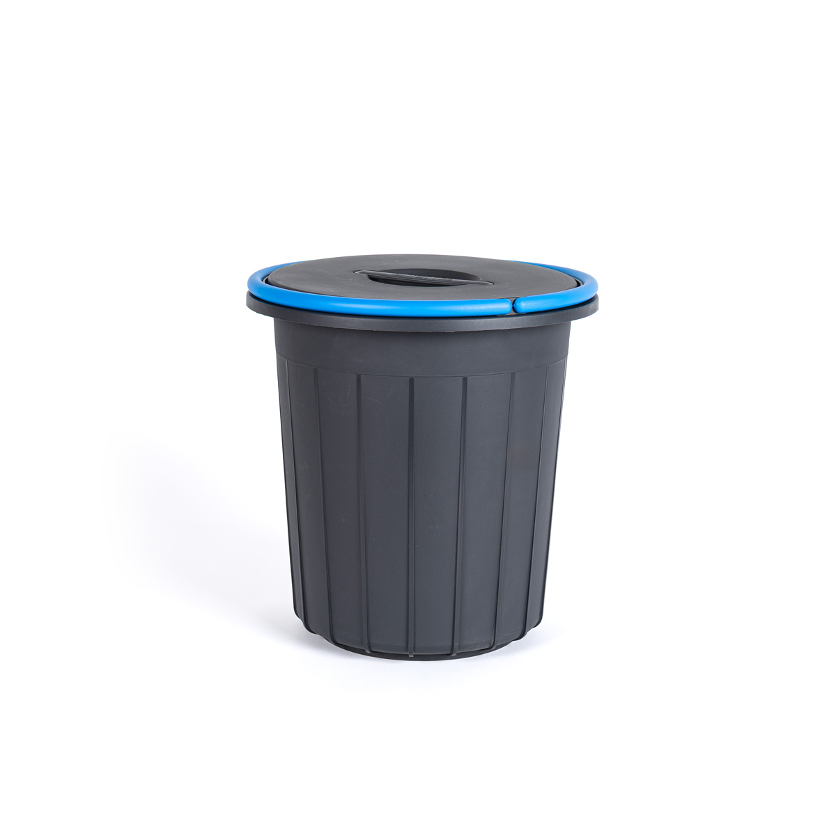 Ecoponto preto com pega azul 25l